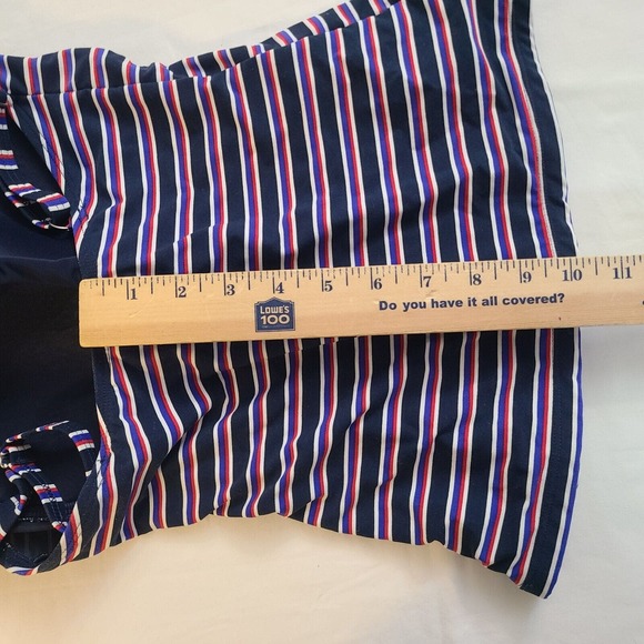 Niptuck Swim Womens Tankini Swimsuit Top Navy Red Stripe Multi Fit Cup Size 6 - Picture 9 of 9